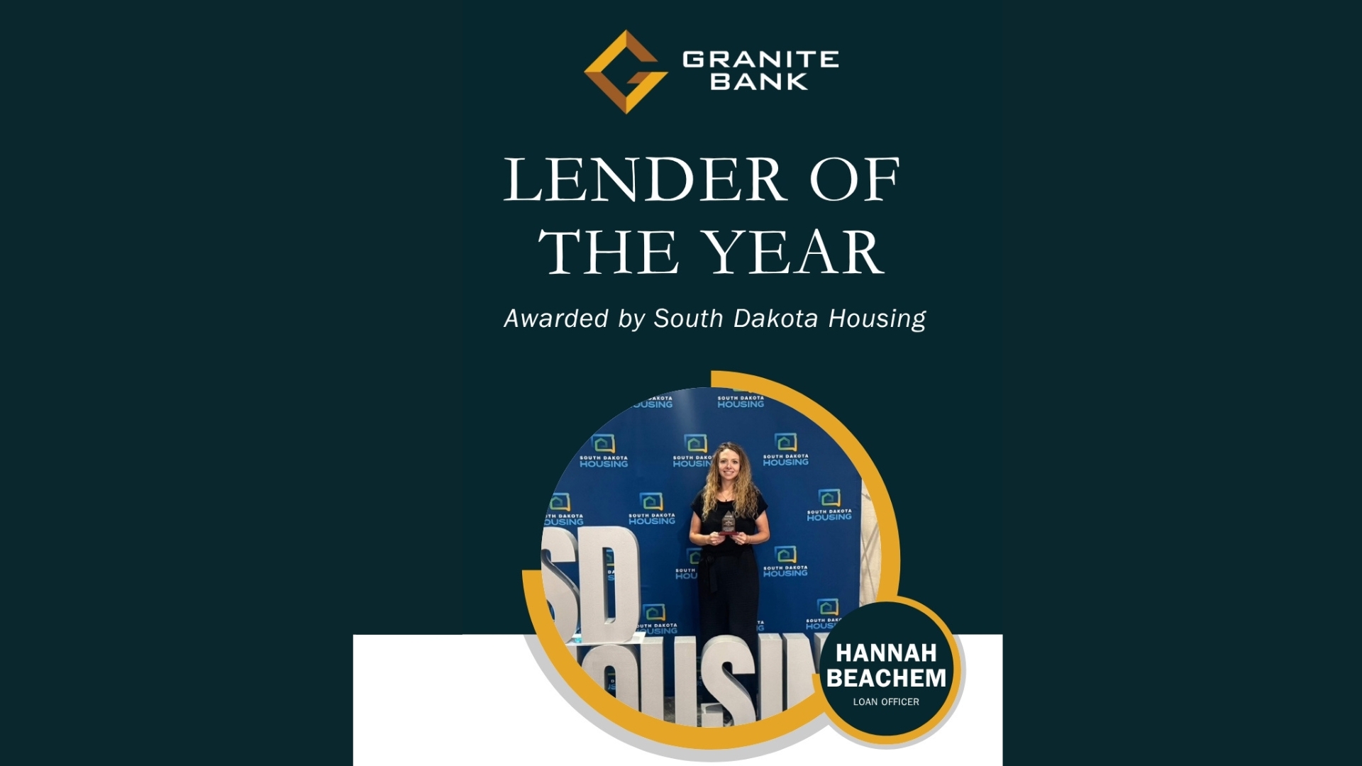 Granite Bank Loan Officer Named Top South Dakota Originator for Third Consecutive Year